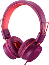 K33 Kids Headphones Wired 3.5Mm Jack, Foldable, Plum