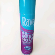 Rave 4X Mega Hold Hair Spray, All-Weather with Vitamin-Rich Formula, 11 oz