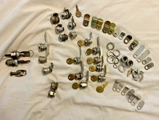 LOT OF 19 CAM LOCK DESK CABINET MAIL BOX SAFE ENCLOSURE BARREL Key Parts READ !!