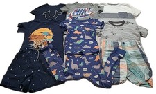 9PC Little Boy Size 5/5-6 Short Sleeve Shirts Shorts Pajamas Swim Trunks Mix Lot