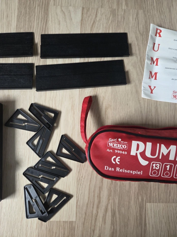 RUMMY Reisespiel WEICO mit Tasche – Zahlensteine • Klassiker • Vollständig  - Bild 4 von 4