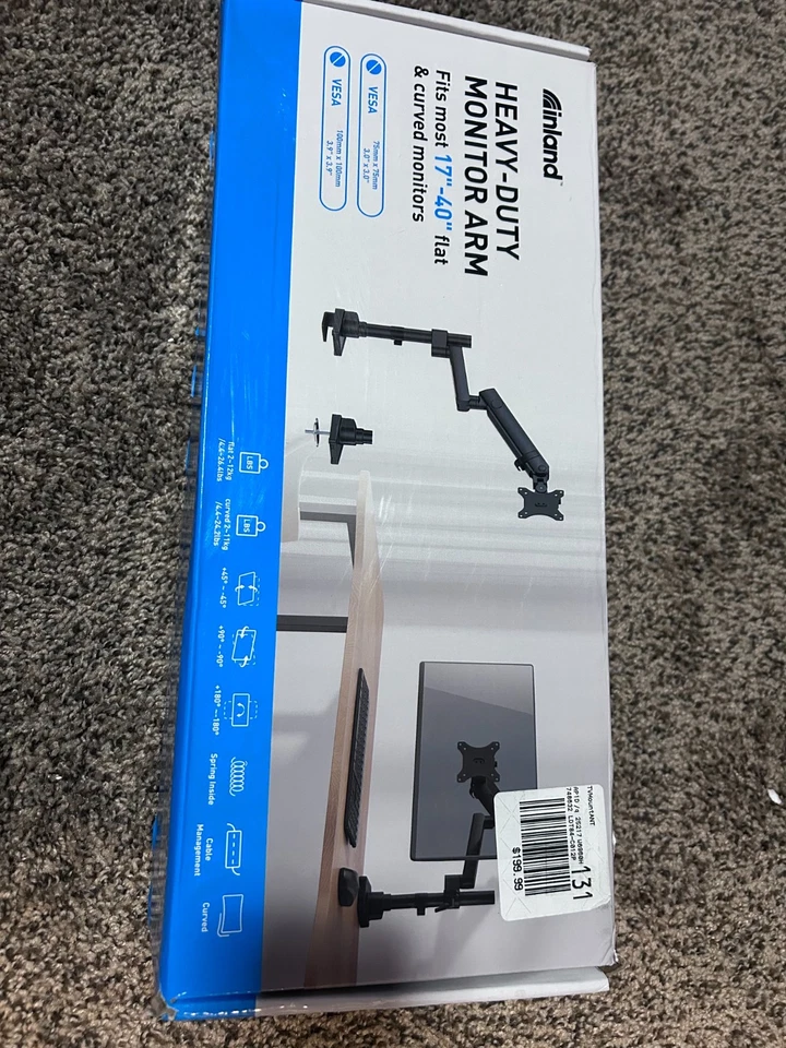 内陆单屏超薄重型机械弹簧监视臂 — 第 3/4 张图片