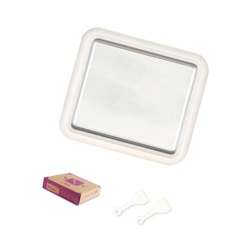 316 Stainless Steel Ice Cream Maker Tray Portable Cold Yogurt Maker for Desser