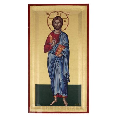 Christ Blessing Icon - Gold Leaf Greek Orthodox Icon