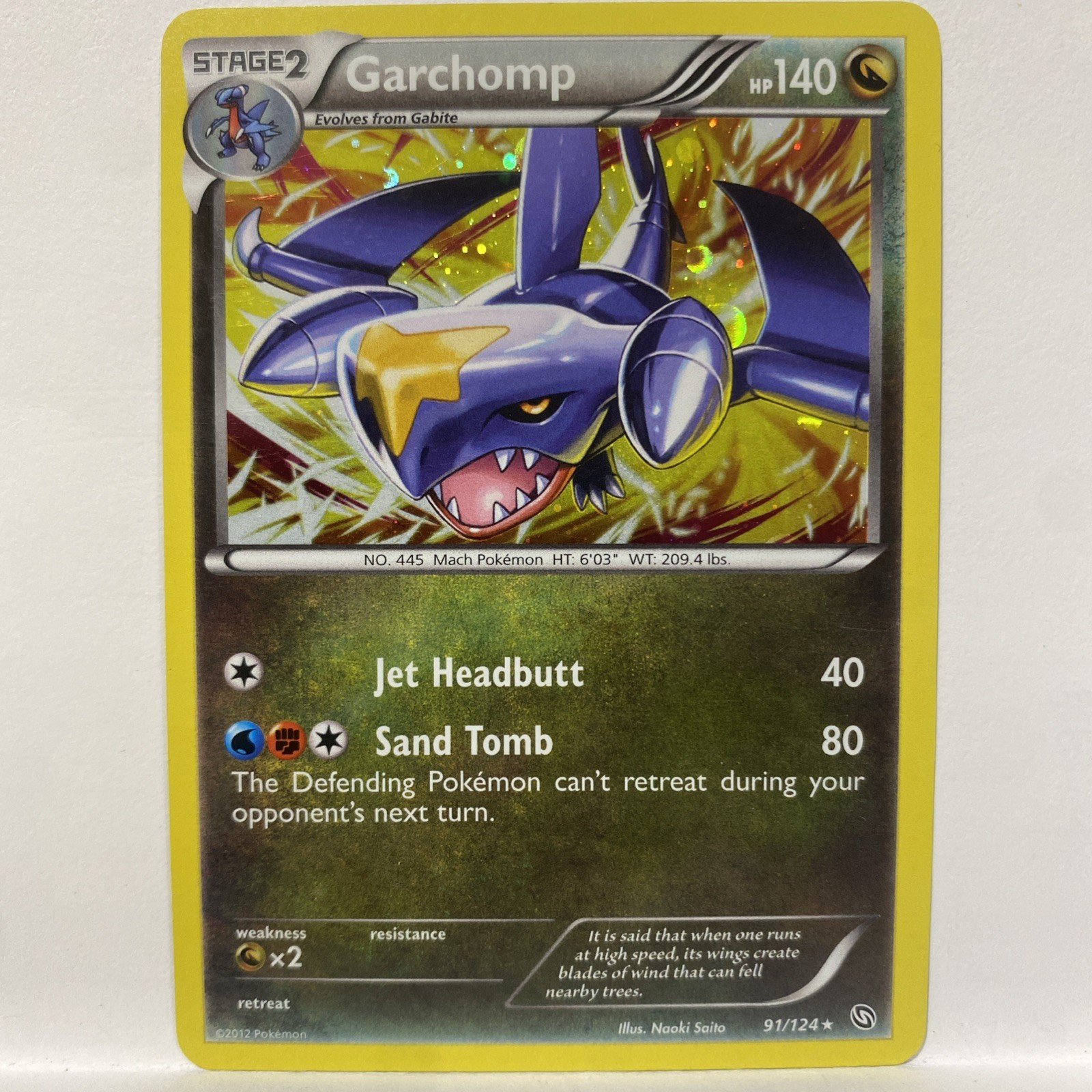 Garchomp 91/124 Dragons Exalted Cosmos Holo Rare Pokemon Card LP+