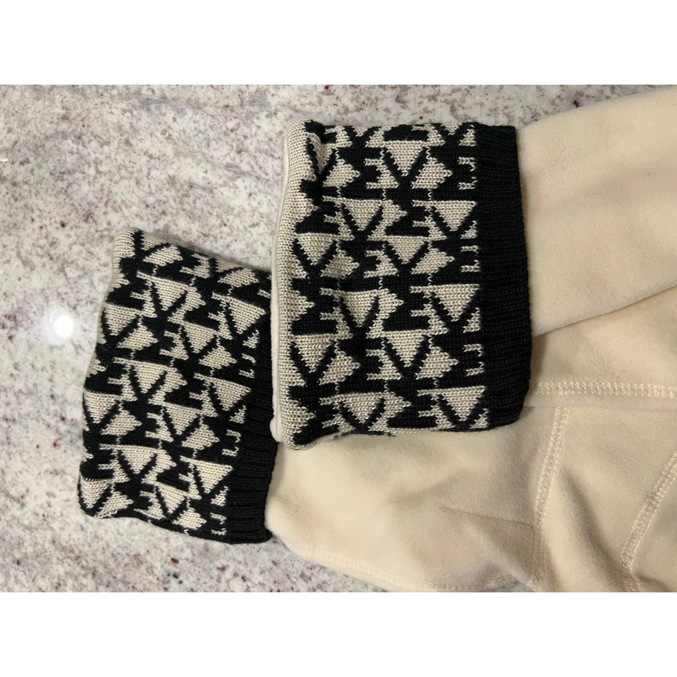 Michael Kors Bota Calcetines Crema Negro Logo Puño L/XL Acogedor Salón Ropa de Dormir Foto 3 de 4