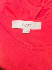 Loft Dress Women’s Size Small Red Swing Sleeveless Stretch Summer Dress