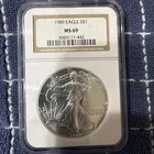 1989 American Silver Eagle Coin - NGC MS69