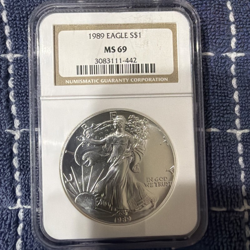 1989 American Silver Eagle Coin - NGC MS69