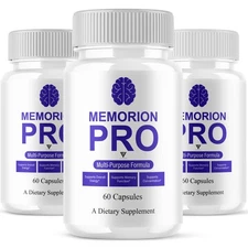 (3 Pack) Memorion Pro Brain Supplement, MemorionPro Advanced (180 Capsules)