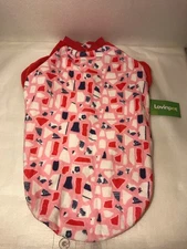 New! LovinPet Fleece Dog Pajamas, Red/Multi-Color - Size: XL