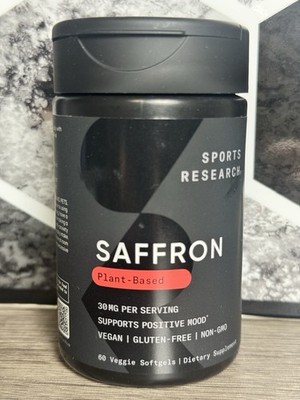 Pure Saffron Extract Supplement 30 mg - Mood & Stress Support 60 Veggie Softgels