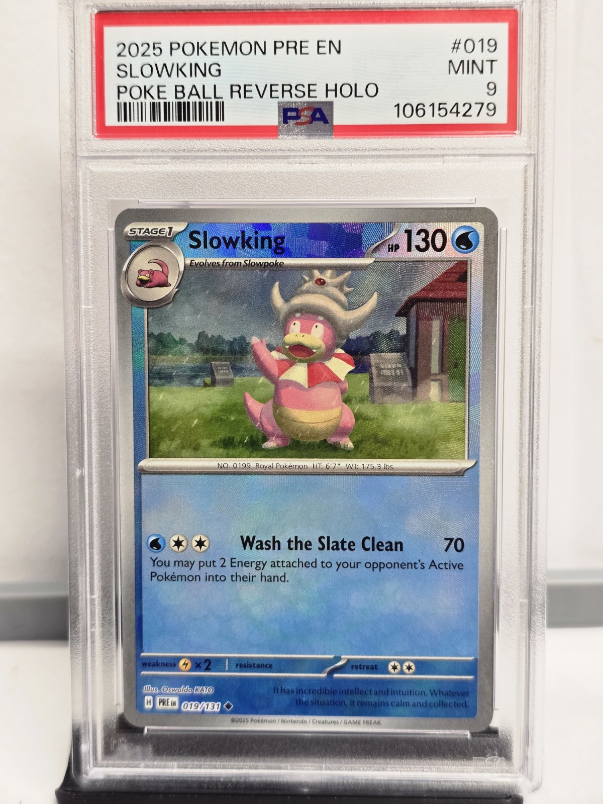 SLOWKING 2025 Prismatic Evolutions Poke Ball Reverse Holo PSA 9