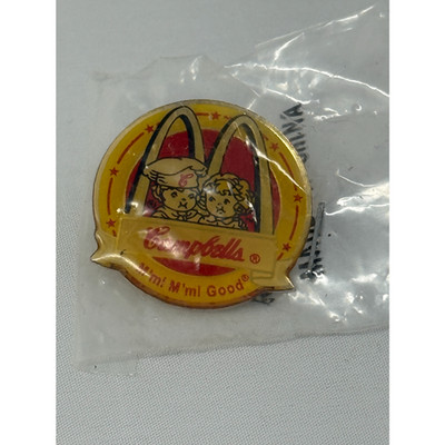 McDonald's Campbell's Soup Pin Made in China Gold Tone