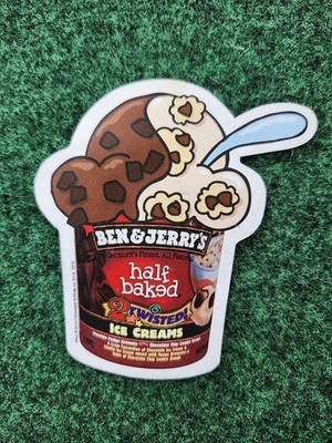 2 Twisted Half Baked Chocolate Vanilla Ice Cream Ben & Jerry's Fridge Magnet 