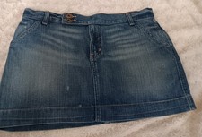 Vtg Polo Jeans Company KAT Denim Mini Skirt Sz 6 Pockets Back Flap Ralph Lauren