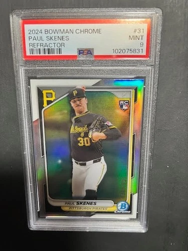 2024 Bowman Chrome PAUL SKENES - (RC) - |REFRACTOR| - PSA 9 #105/499 🔥🔥🔥