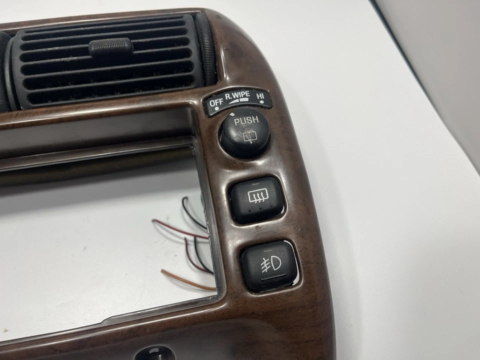 Ford Explorer 1995-2003 montañero radio tablero embellecedor bisel OEM madera grano 2x2 Foto 3 de 4