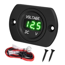 12V 24V 36V Digital Voltmeter Gauge for Marine Truck RV ATV Boat