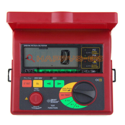 Eins Neu Smart Sensor AR5406 Digital Rcd ( Elcb ) Tester 10/ 20/ 30/200/300/