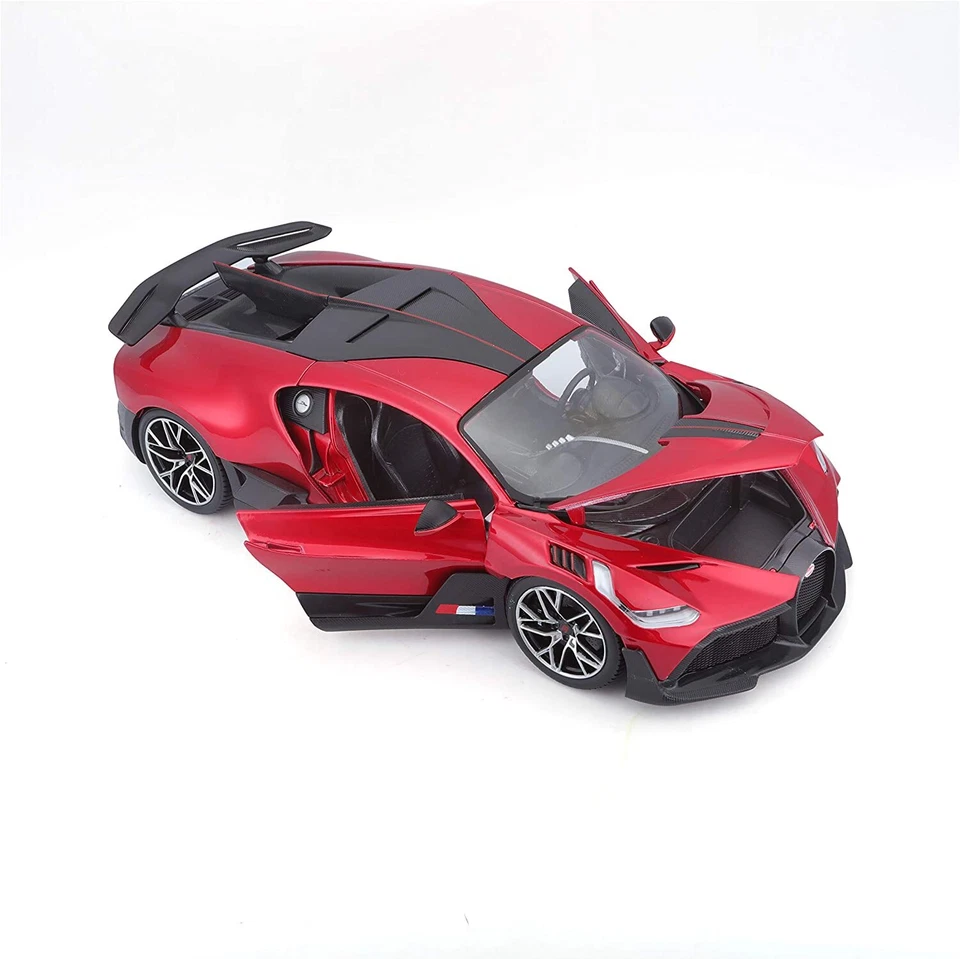Bburago Bugatti Divo (Rojo Metálico, Escala 1:18) Coche a de Carreras Auto - Imagen 4 de 4
