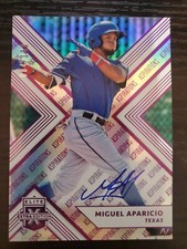2018 Elite Extra Edition Autographs Aspirations Purple #94 Miguel Aparicio/100