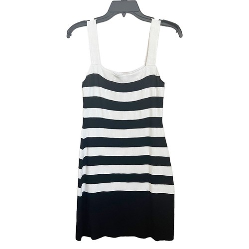 Bailey 44 Pedal To The Medal Sequin White Black Stripe Mini Sheath Dress Sz XS - Picture 2 of 8