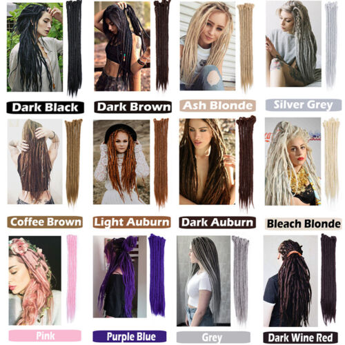 20-24" Dreadlocks Hair Extensions Twist Crochet Braids Hair 5 Strands US Stock - Picture 5 of 31
