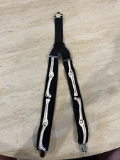 Nerd White Skeleton Halloween Costume Black Suspenders Child OS Bones Adjustable