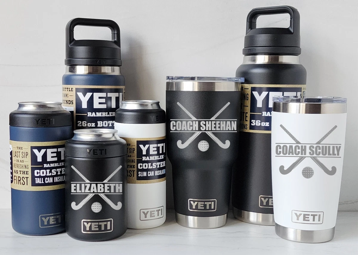 YETI Custom FIELD HOCKEY Laser Engraved Tumblers, Can Colsters, and Bottles