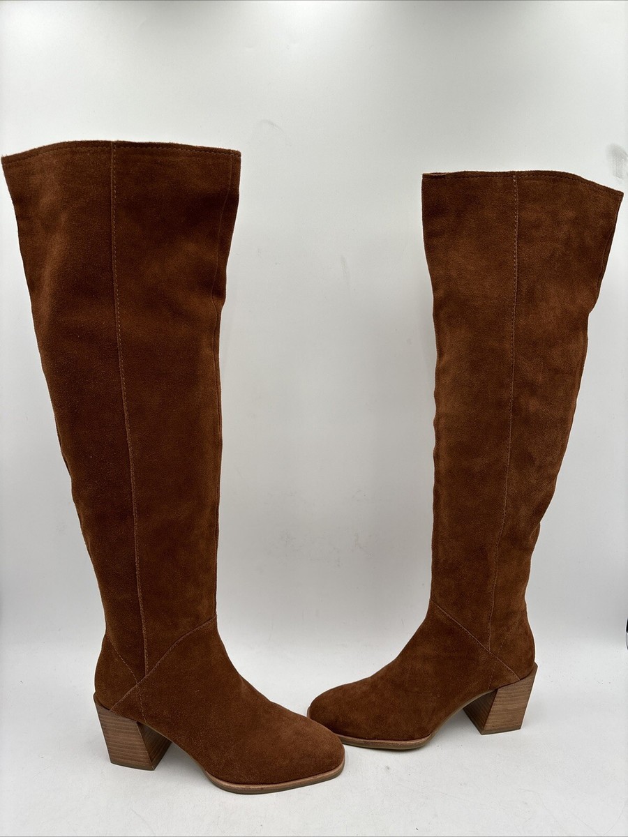 Treasure Bond DYLAN Brown Suede Square Toe Side Zip Over The