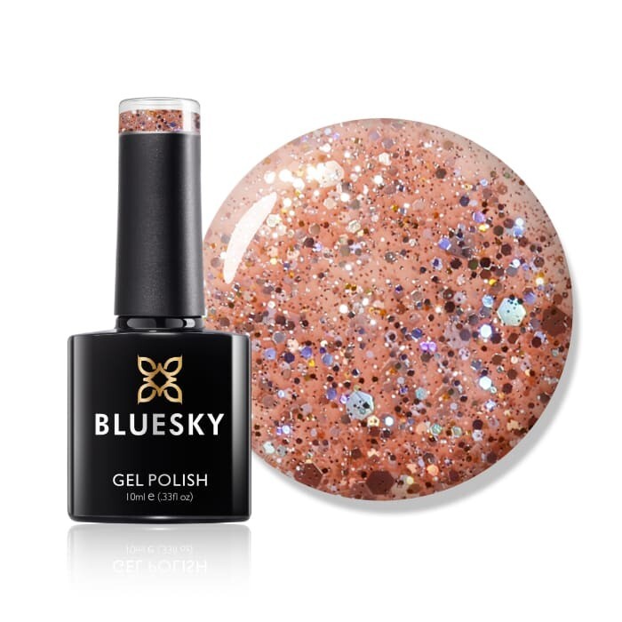 3X BLUESKY GEL NAIL POLISH Pinch Of Peach - BLZ43 - 10ml Gel Polish