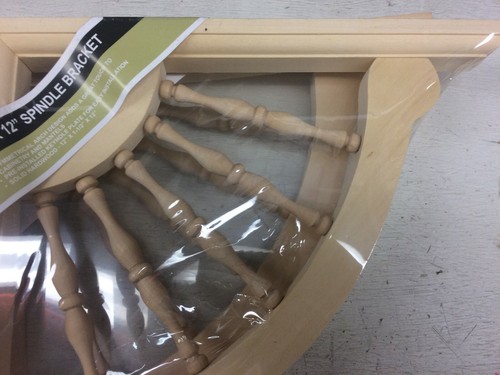 (Pair) 12" x 12” SPINDLE BRACKETS MADE OF HARD WOOD - Picture 5 of 7