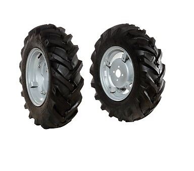 Coppia ruote gommate 6.5/80-12" con disco registrabile motocoltivatore NIBBI MAK - Foto 1 di 1