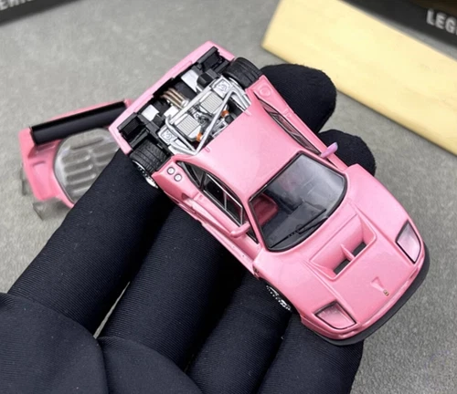 SH 1:64 Pink F40 LM Super Racing Sports Model Diecast Metal Car - Picture 14 of 19
