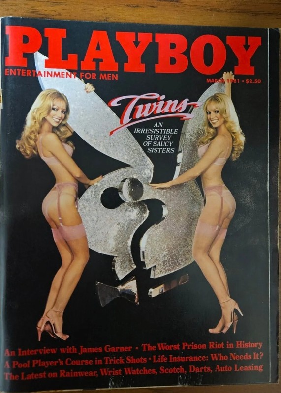 Playboy Magazine March 1981 Issue Barnstable Twins 