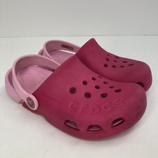 Crocs Electro Slip On Clogs Pink Kids Size J1 Water Shoes Sandal