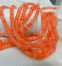 Faceted 2x4mm Natural Orange Red Jade Gemstone Rondelle Abacus Loose Beads 15''