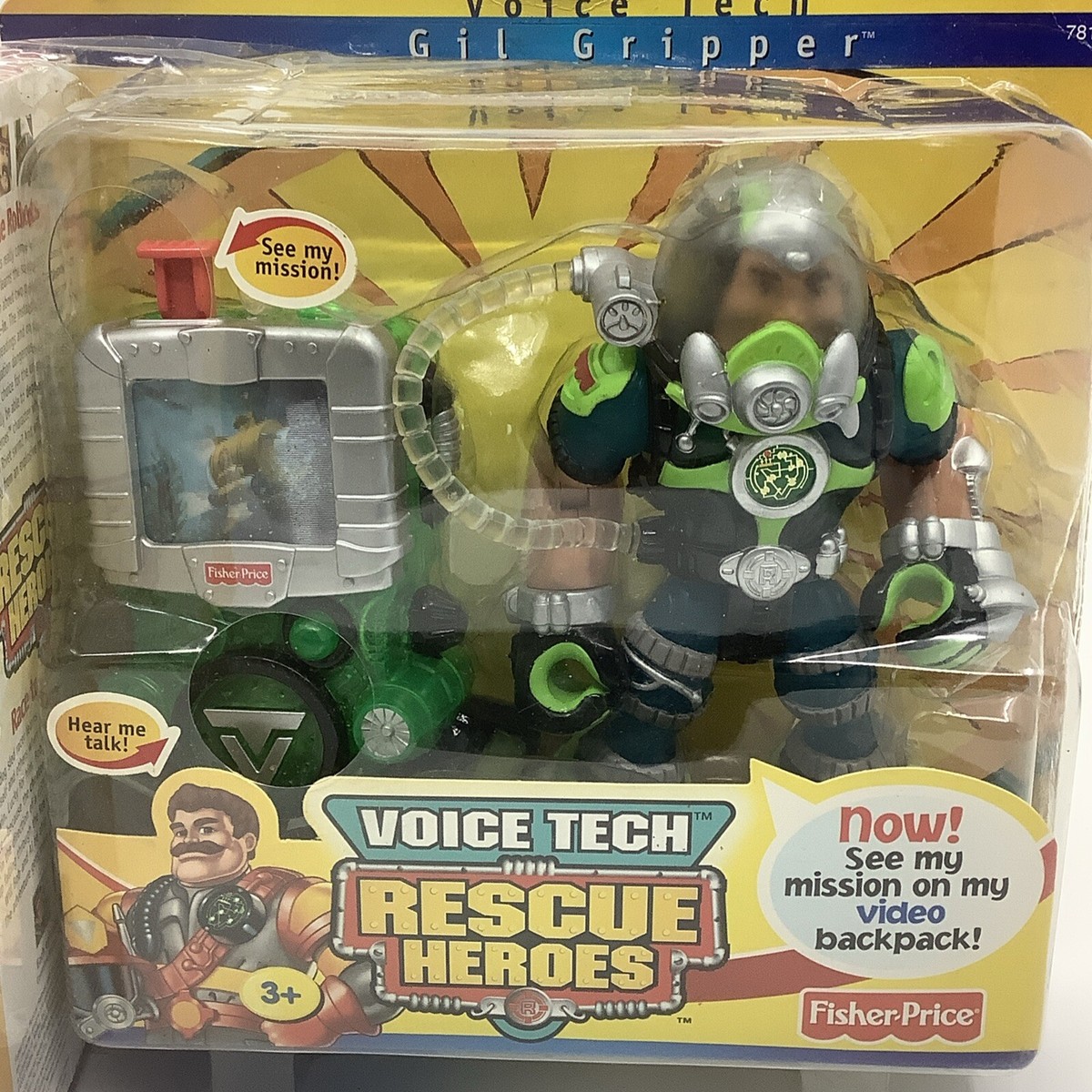 2001 Fisher Price Rescue Heroes Voice Tech Gil Gripper Bonus VHS