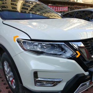 For Nissan Rogue X Trail T32 17 19 Chrome Front Headlight Lamp Cover Trim Ebay