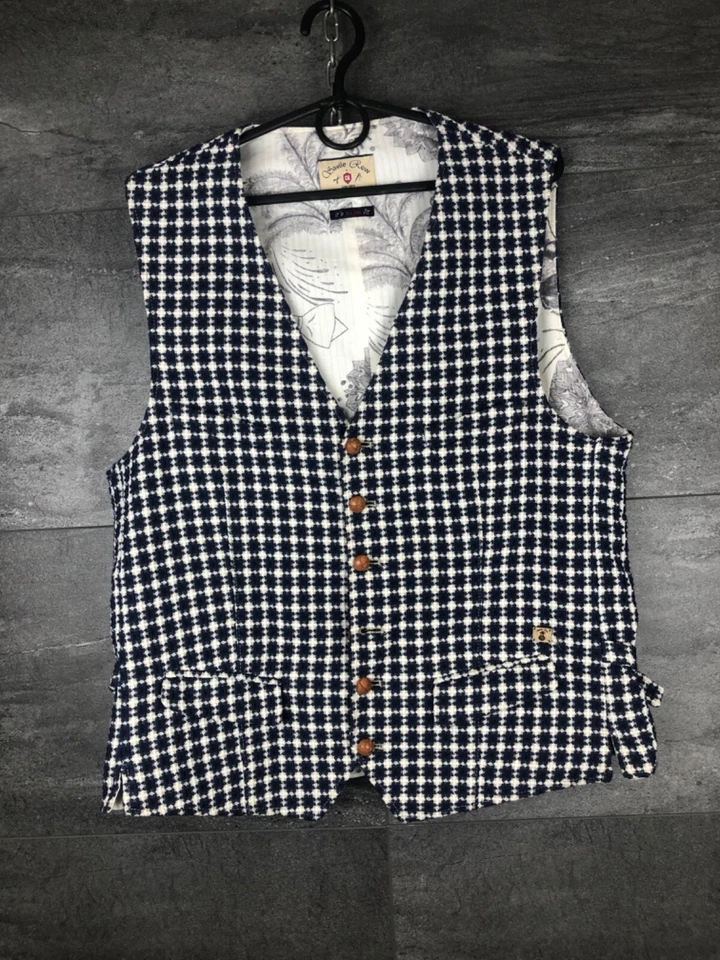 Chaleco ajustado relleno de lino para hombre, Mason - Savile Row talla EU 50 Foto 2 de 4