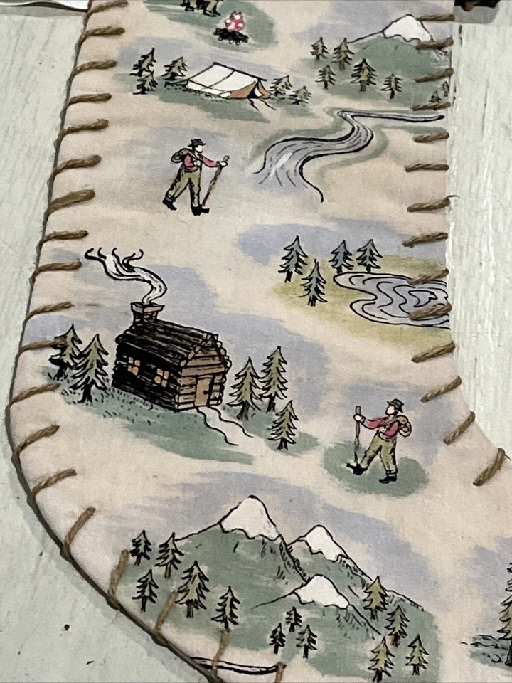 小屋圣诞长袜中西部大炮瀑布季节~露营~木材 2 件套 — 第 2/4 张图片