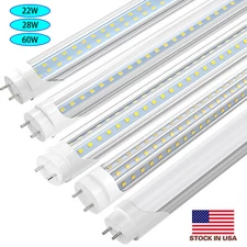 T8 4FT LED Tube Light Bulbs 22W 28W 60W G13 Garage 4 Foot LED Shop Lights 6000K