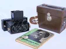 Vintage Rollei Heidoscop 6x13cm Stereo 3D Camera. Zeiss Tessar's. Case, Key