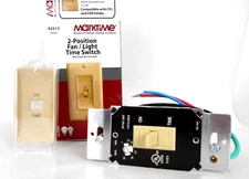 Mark Time Commercial grade 2 Position Fan / Light Time Switch 42513 IVORY