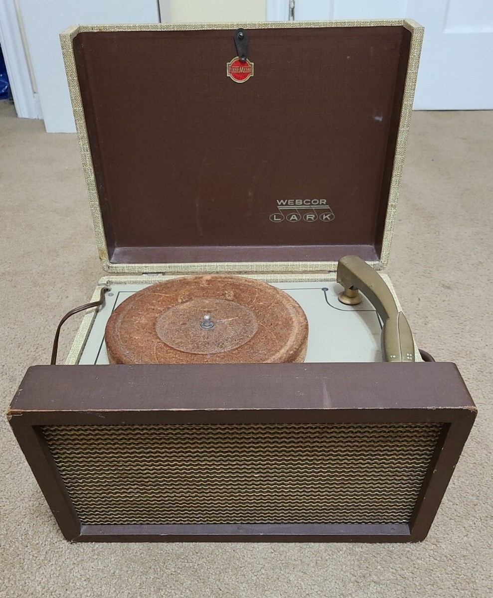 【中古】LOOKING OUT LP-1 wave Vintage 1950s Webcor LARK Portable Record Player T-1135-1 For