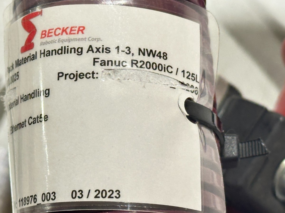 Becker 4M.100.0025 Dress Pack Cat5E w/ Brackets For Fanuc
