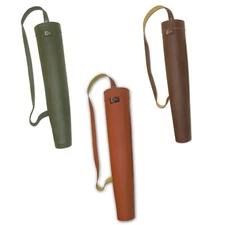 TRADITIONAL ARCHERY LEATHER ARROW HOLDER BAG SHOULDER BACK ARROW QUIVER