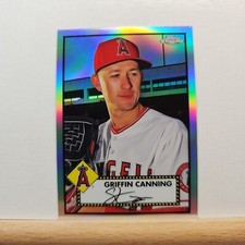 2021 TOPPS Chrome Platinum Baseball Griffin Canning base REFRACTOR card # 468