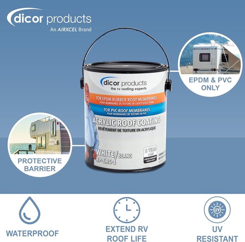 Extend Life of EPDM Roofs with 1 Gallon White Acrylic Coating - Quick Drying - Imagen 6 de 10